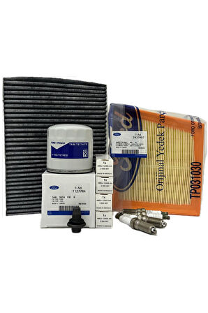 Ford B-Max 1.4 - 1.6 Benzinli Filtre Bakım Seti 2012-2018 Hava+Yağ+Karbonlu Polen Filtresi+Buji Seti
