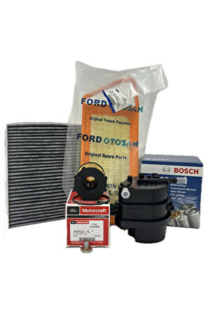 Ford Fiesta 1.4 TDCi Dizel Filtre Bakım Seti 2002-2011 Hava+Yağ+K.Polen+Yakıt Filtresi
