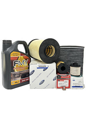 Ford Kuga 1.5 TDCi Dizel Filtre Bakım Seti 2017-2019 Hava+Yağ+K.Polen+Yakıt Filtresi+Motor Yağı