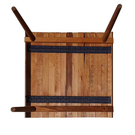 Ahşap Katlanır Rulo Masa Kamp Outdoor Bahçe Araç Araba Masası Çantalı 60x57