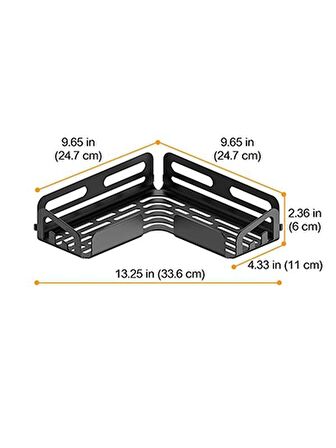 Metal Banyo Köşe Duvar Rafı Şampuanlık Sabunluk 4 Kancalı Duvar Rafı ve Askılık
