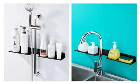 Metal Banyo Mutfak Düzenleyici Mutfak Organizer Şampuan Rafı 50 Cm