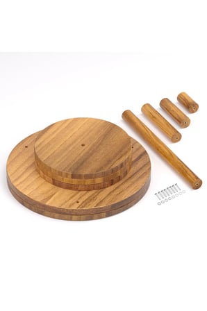 Çiçeklik 4 Raflı Saksılık Dekoratif 5 Raflı Sunumluk Pasta Sunumluğu Doğal Ahşap Saksılık Daire Mod