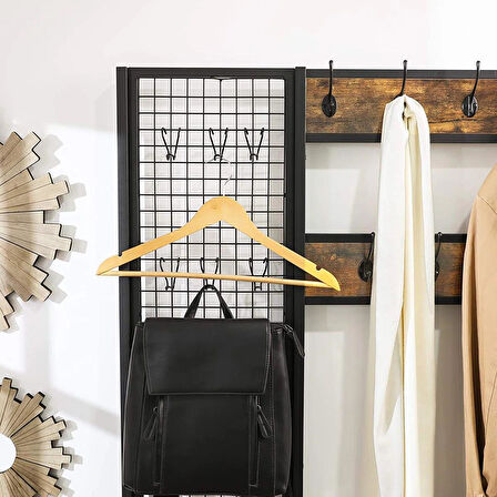 Metal Portmanto, Elbise Askılığı, Vestiyer, Ayakkabılık, Siyah, Tel Askılık