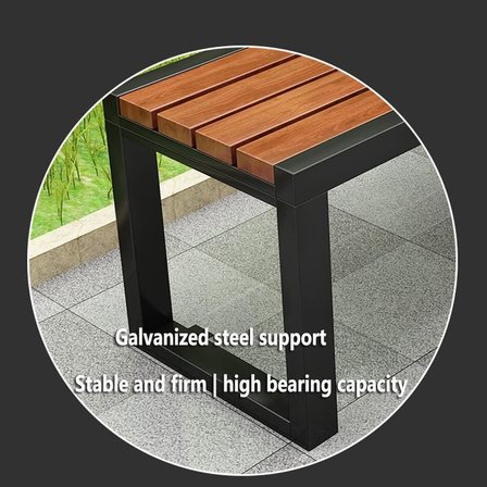 Metal Doğal Ağaç Masif Bank Bench Oturma Koltuğu Bekleme Salonu Ofis Yemek Masası Bank & Bench 150 Cm