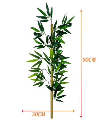5li Set Yapay Bambu Sopası 10 Yapraklı 90cm Yapay Çiçek Bambu Duvarı Separatör Çiçeği Yapay Çiçek