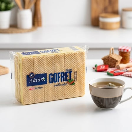 Aktürk Gofret Vanilyalı 200 gr 24 lü