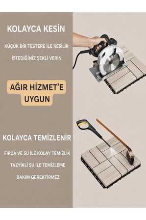 NORDIC Akasya Parke Masif geçmeli Karo Deck yağsız Naturel Ahşap yer döşemesi
