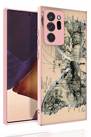 Galaxy Note 20 Ultra Kılıf Desenli Kamera Korumalı Nora Silikon Kapak