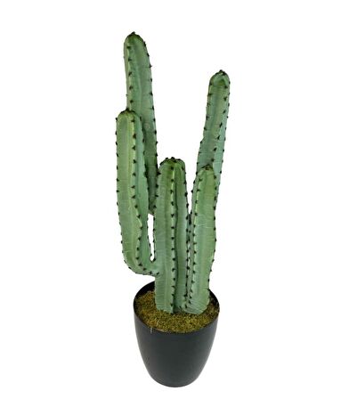 Yapay Çiçek Kaktüs Ağacı 4kollu Siyah Saksıda 70*22cm 4026