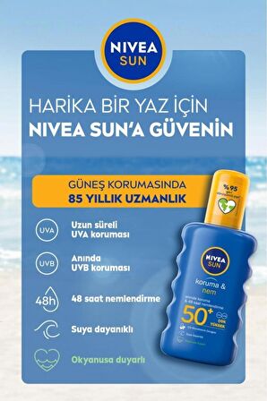 Nivea Güneş Koruma&nem Nemlendirici Sprey Gkf 50 200 ml Plaj Çantası