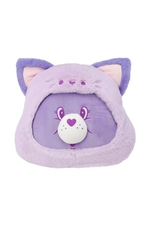 MINISO Care Bears Lisanslı Share Peluş Yastık 35 Cm – Kostümlü Baş Şekilli Dekoratif Minder