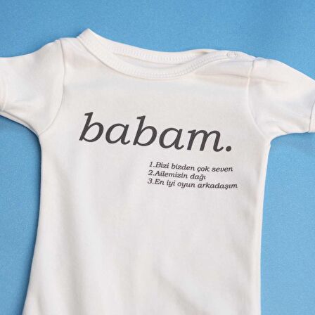 Bebek Ekru Organik Annem Ve Babam Yazılı Kısa Kol Body 2'li Set