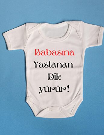 Pamuklu Bebek Zıbını Özel Tasarım Babasına Yaslanan