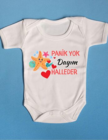 Panik Yok Dayım Halleder Yazılı Pamuklu Bebek Zıbını