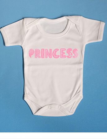 Pamuklu Bebek Zıbını Princess Yazılı