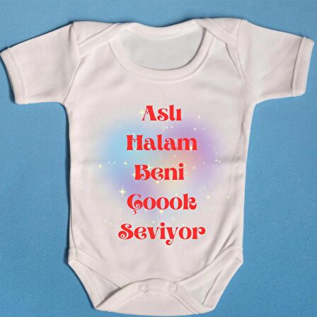 Pamuklu Bebek Zıbını İsme özel Halam Beni Çok seviyor