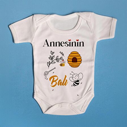 Pamuklu Bebek Zıbını Annesinin Balı Yazılı