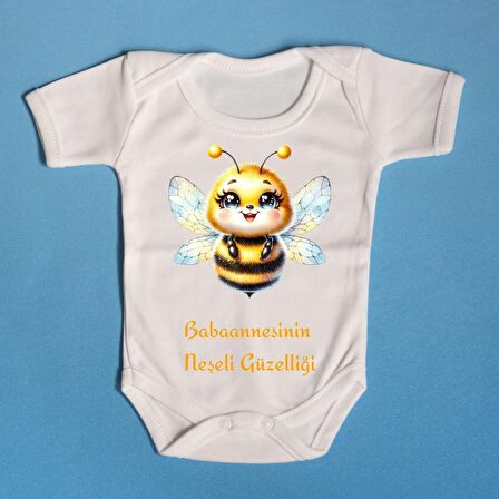 Organik %100 Pamuklu Zıbın Babaannesinin Neşeli Güzelliği