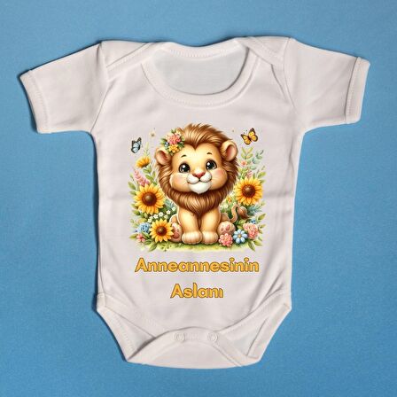 Organik %100 Pamuklu Zıbın Anneannesinin Aslanı