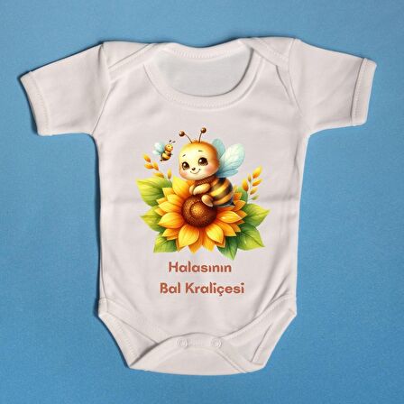 Organik %100 Pamuklu Zıbın Halasının Bal kraliçesi