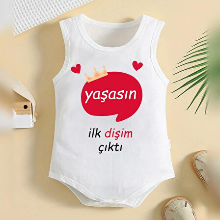 %100 Pamuklu Organik Baskılı Premium Çıtçıtlı Bebek Body Atlet Zıbın 00309