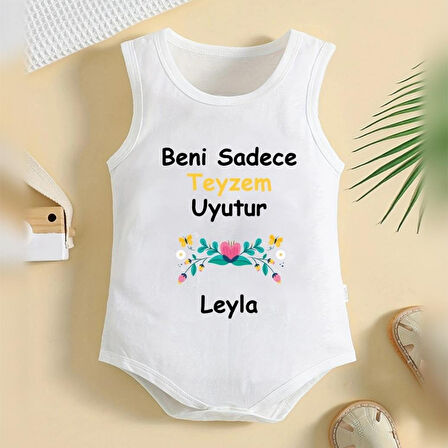 %100 Pamuklu Organik Baskılı Premium Çıtçıtlı Bebek Body Atlet Zıbın 00317