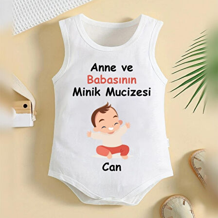 %100 Pamuklu Organik Baskılı Premium Çıtçıtlı Bebek Body Atlet Zıbın 00329