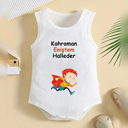 %100 Pamuklu Organik Baskılı Premium Çıtçıtlı Bebek Body Atlet Zıbın 00337