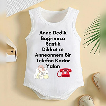 %100 Pamuklu Organik Baskılı Premium Çıtçıtlı Bebek Body Atlet Zıbın 00377