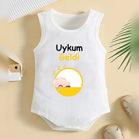 %100 Pamuklu Organik Baskılı Premium Çıtçıtlı Bebek Body Atlet Zıbın 00399