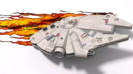 3D Light FX Star Wars Millennium Falcon Duvar Lambası