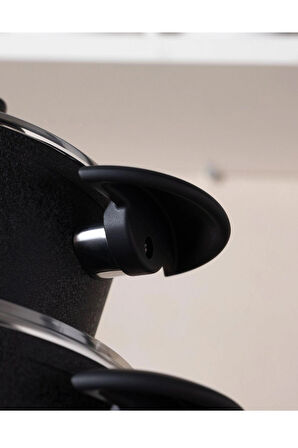 Opus Titanium 7 Parça Tencere Seti  Siyah 1KTNCR0309150