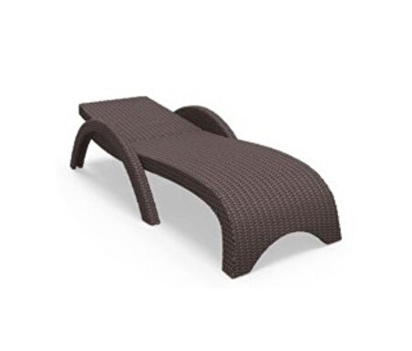 Omnipazar TRK-860 Siesta Fiji Rattan Desenli Ayarlanabilir Lüks Şezlong 
