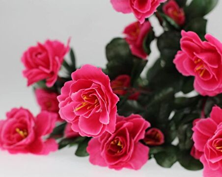 Yapay Çiçek Fuşya Pembe  Açelya Demeti 7 Dallı 33*20cm