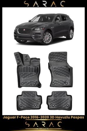 Jaguar F-pace 2016 Model Araca Özel 3d Havuzlu Paspas