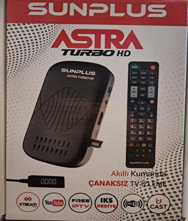 UYDU ALICI MİNİ FULL HD WIFI YOUTUBE UCAST SUNPLUS ASTRA TURBO HD (1 YIL IKS HEDİYE+ IPTV)