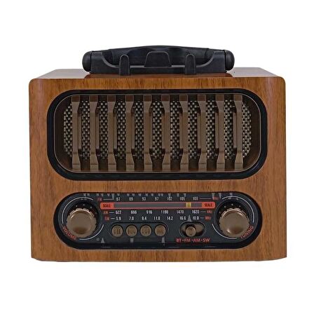 RADYO NOSTALJİ ŞARJLI PİLLİ BT/USB/SD/AUX/FM TELEFON STANDLI CAMERON CM-1966BT Sarı