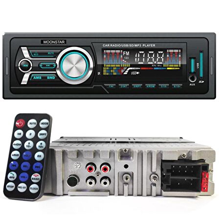 MOONSTAR BMS-4845 Oto Teyp 4X45 Watt Bluetooth Usb Sd Fm Aux