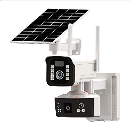 O-KAM-3920 6MP 4G Solar Dual Lens PTZ Kamera 3 Kamera 3+3MP