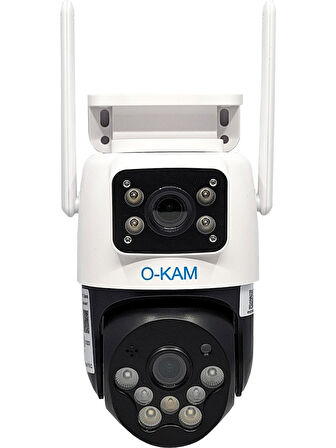 O-Kam 4047 4mp Çift Kameralı - Dual Lens Wifi - Color Night Güvenlik Kamerası