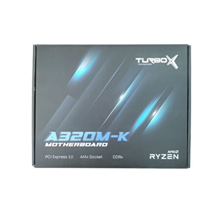 Turbox A320 Sata,M2 Ddr4 3000MHZ Usb 3.0 Vga Hdmi Ses G.Lan AM4 Anakart