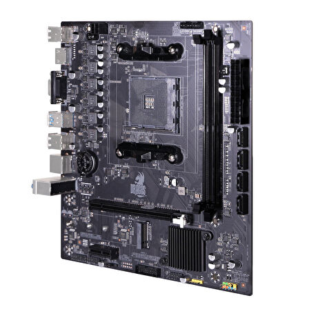 Dragos Dragmode B450M Sata,M2 Ddr4 3200MHz Usb 3.0 Vga Hdmi Ses G.Lan AM4 mATX Anakart