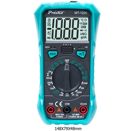 Dijital Ölçü Aleti CAT II 600v AC/DC NCV Proskit MT-1220
