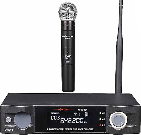 Uhf Kablosuz Mikrofon 1 EL Nwork N-100U
