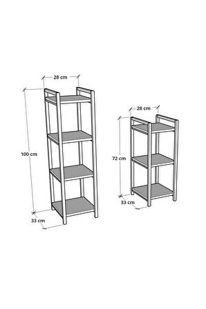 CMK Store Metal Ahşap Dekoratif Çok Amaçlı Raf 11 Raflı Banyo Mutfak Rafı Çiçeklik Organizer Beyaz
