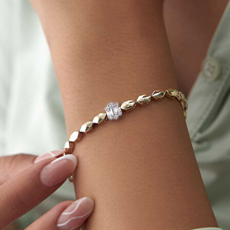 Baget Taşlı Prizma Bileklik