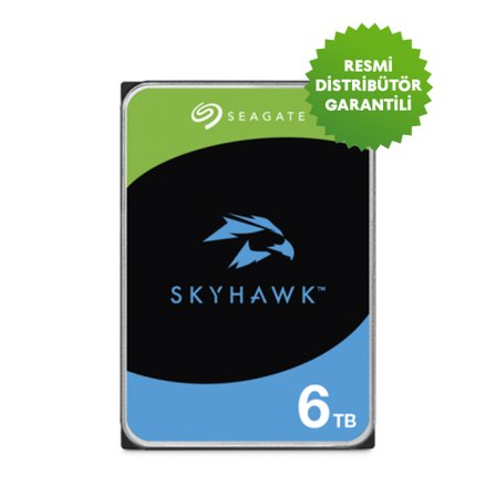 6 TB SEAGATE 3.5 SKYHAWK SATA 5400RPM 256MB 7/24 GUVENLIK ST6000VX009 3 YIL RESMI DIST GARANTILI