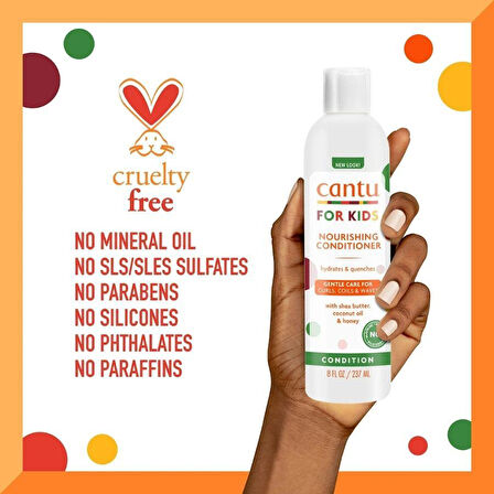 Cantu Kids Kıvırcık ve Dalgalı Saçlı Çocuklar İçin Saç Bakım Kremi 237 mL