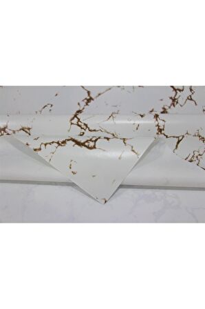Elyaf Astarlı Silinebilir Muşamba Masa Örtüsü Modern Mermer Kahve - 1068-DDHOME-001